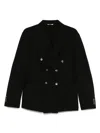 Cruna Double-breasted Blazer In Black
