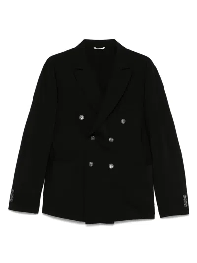 Cruna Double-breasted Blazer In Black