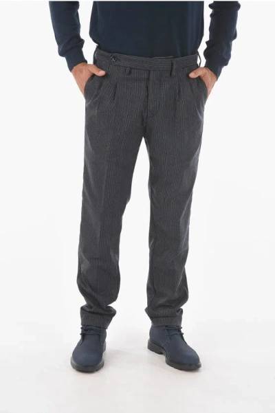 Cruna Double-pleated Roppongi2p.l. Pinstriped Pants In Gray