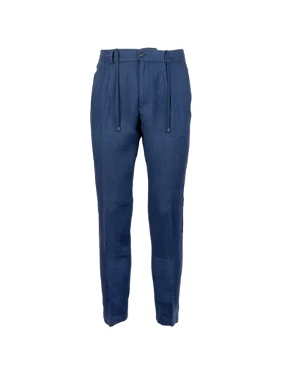 Cruna Drawstring Trousers In Blue