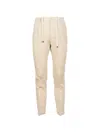 Cruna Drawstring Trousers In Neutral