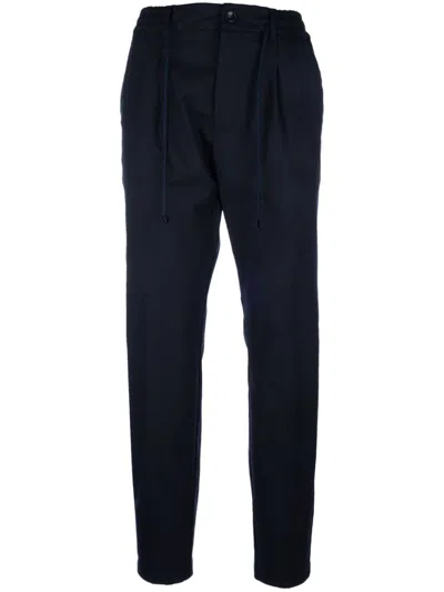 Cruna Drawstring Waistband Trousers In Blue