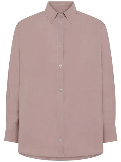 Cruna Dusty Rose Button-down Pointed Collar Shirt In Pink