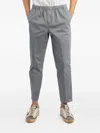 Cruna Elasticated-waist Cuffed Trousers In Gray