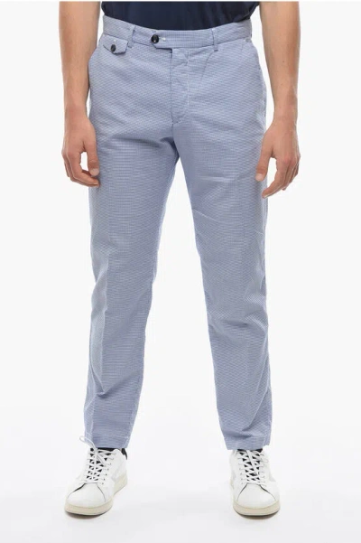 Cruna Geometric Patterned Raval Chino Trousers In Blue