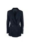 Cruna Double Breasted Jacket Set In Notte