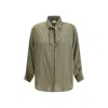 Cruna Green Viscose Pattern Shirt In Multi