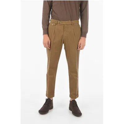 Cruna Herringbone Patterned Single Pleat Raval1p. S Men's Pants