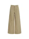 Cruna Five-pocket Stretch Cotton Pants In Brown