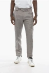 Cruna Houndstooth Motif Virgin Wool And Flax Raval Pants