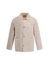 Cruna St. Honore Patch-pocket Button-front Jacket In Neutral