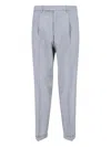 Cruna Straight-leg Grey Trousers With Structured Waistband In Gray