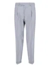 Cruna Straight-leg Grey Trousers With Structured Waistband In Gray