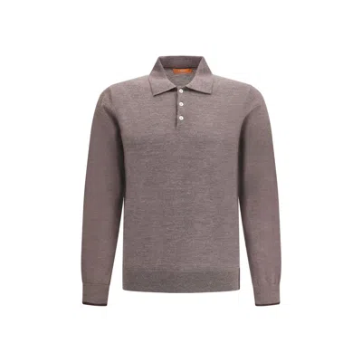 CRUNA KNITTED LONG SLEEVED POLO SHIRT