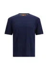 Cruna Cotton Knitted T-shirt In Blue