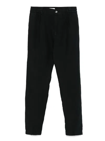 Cruna Linen Trousers In Black
