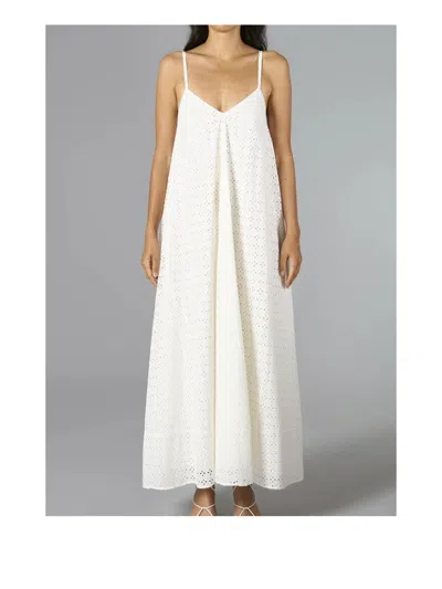 Cruna Long Butter Dress In White