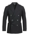 Cruna Man Blazer Black Size 38 Wool, Polyester, Elastane In Black