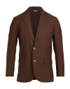 Cruna Man Blazer Camel Size 44 Wool, Polyester, Elastane In Brown