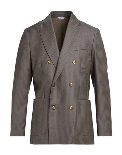 Cruna Man Blazer Grey Size 40 Virgin Wool In Gray
