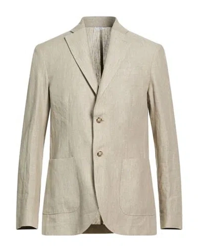Cruna Man Blazer Grey Size 42 Linen In Gray