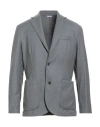 Cruna Man Blazer Grey Size 44 Virgin Wool, Elastane In Gray
