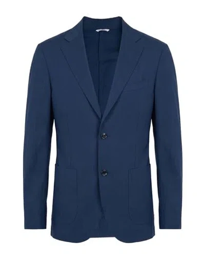 Cruna Man Blazer Navy Size 36 Virgin Wool In Blue