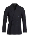 Cruna Man Blazer Navy Size 36 Wool, Polyester, Elastane In Black