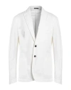Cruna Man Suit Jacket White Size 42 Cotton