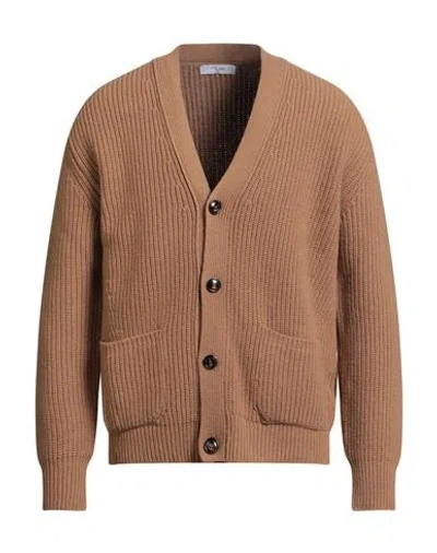 Cruna Man Cardigan Camel Size 42 Wool, Cashmere In Multi