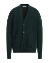 Cruna Man Cardigan Deep Teal Size 40 Wool, Cashmere In Green