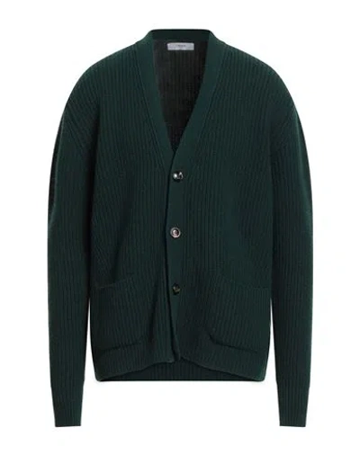 Cruna Man Cardigan Deep Teal Size 40 Wool, Cashmere In Green