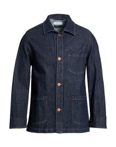 Cruna Man Denim Outerwear Blue Size 44 Cotton, Elastane