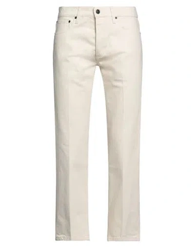 Cruna Man Denim Pants Ivory Size 36 Cotton In White