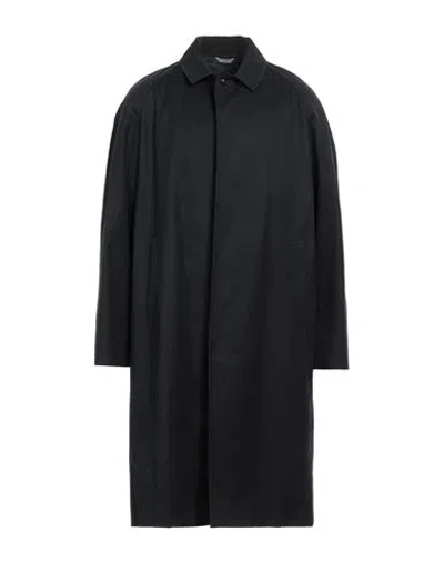 Cruna Man Overcoat & Trench Coat Midnight Blue Size 38 Cotton In Black
