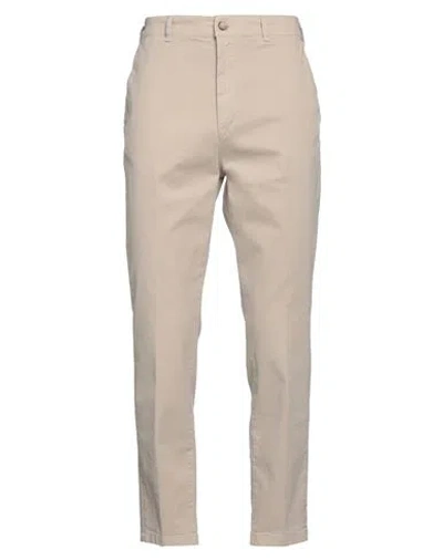 CRUNA CRUNA MAN PANTS BEIGE SIZE 34 COTTON, ELASTANE