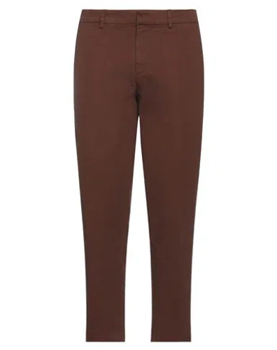 Cruna Man Pants Brown Size 34 Cotton, Elastane