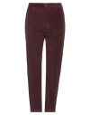 Cruna Man Pants Burgundy Size 38 Cotton, Elastane In Red