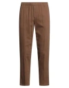 Cruna Man Pants Camel Size 36 Cotton, Elastane In Brown