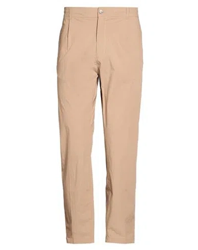 Cruna Man Pants Camel Size 36 Cotton, Elastane In Brown