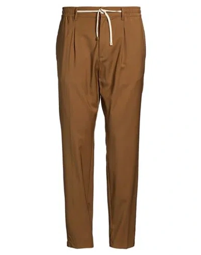 Cruna Man Pants Camel Size 38 Cotton, Elastane In Brown