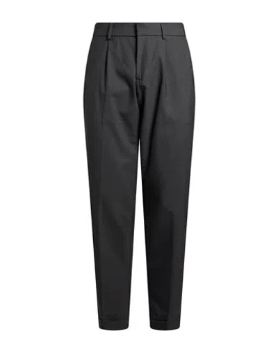 Cruna Man Pants Charcoal Size 34 Wool, Polyester, Elastane In Black