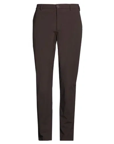 Cruna Man Pants Dark Brown Size 36 Polyester, Elastane In Burgundy