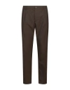 Cruna Man Pants Dark Brown Size 36 Wool, Polyester, Elastane In Brown