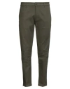 Cruna Man Pants Dark Green Size 36 Cotton, Elastane In Multi