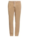 Cruna Man Pants Light Brown Size 36 Cotton, Elastane In Pink