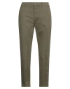 Cruna Man Pants Military Green Size 38 Cotton, Elastane In Green