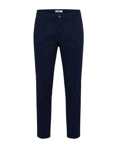 Cruna Man Pants Navy Size 28 Cotton, Elastane In Blue