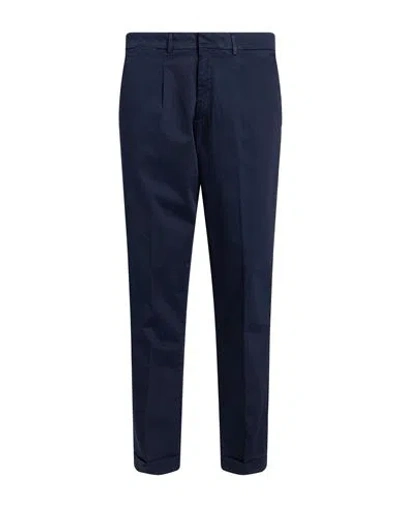 Cruna Man Pants Navy Size 34 Cotton, Elastane In Blue