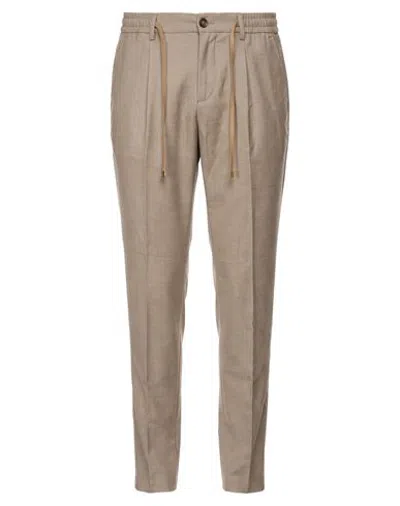 Cruna Man Pants Sand Size 28 Virgin Wool, Elastane In Brown